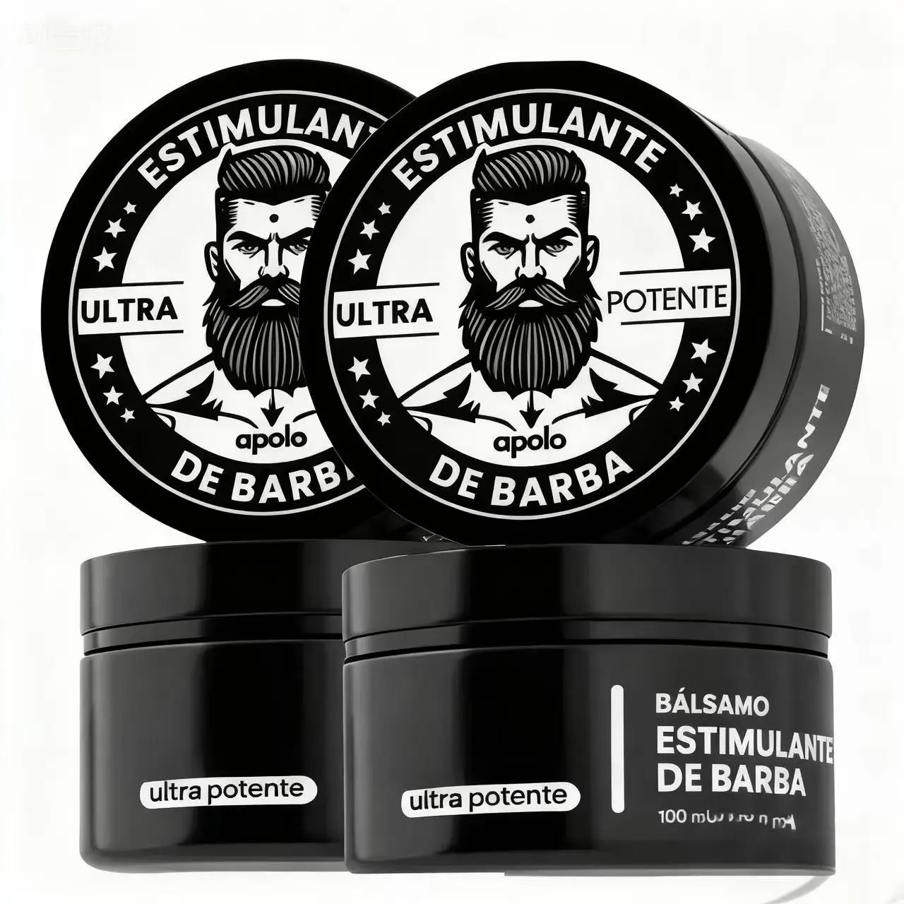 Apolo Ultra-Potent Beard Stimulating Balm 100ML - Enhance Beard Growth with Potent Formula for Effective Results