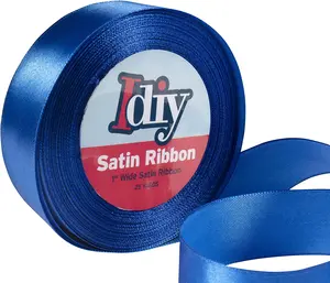 Royal Blue Satin Ribbon - 1, 25 Yards - Great for DIY Crafts, Gift Wrapping, Wedding Decorations, Sewing Projects, Party, Decorative Embellishments, Hair Bows - Great Gift for Crafters