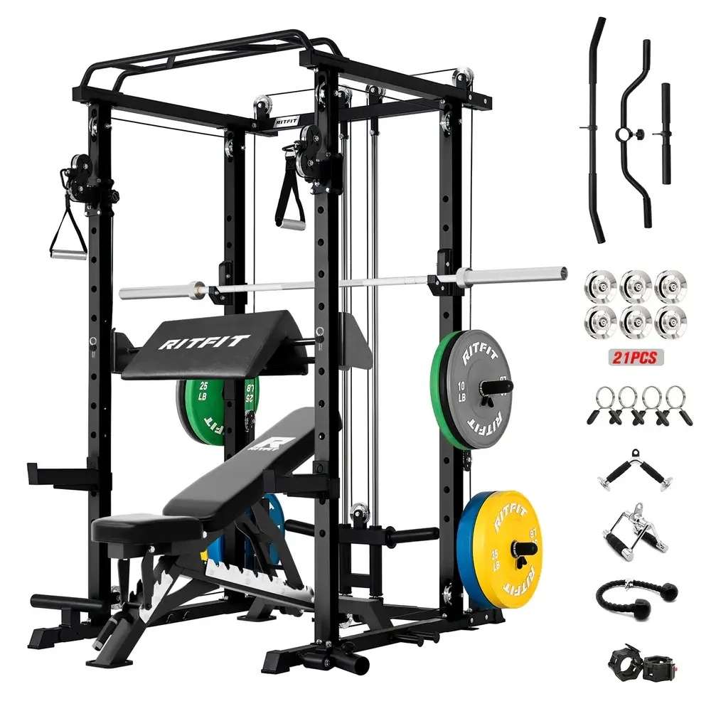 Black Package(Black Bench and 370lbs Plates)