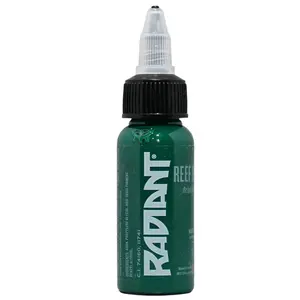 Radiant Colors - Reef Green Tattoo Ink For Shading Real Skin 1oz Bottle