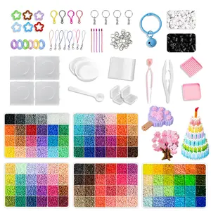 120-Color Plastic Fuse Beads Set, 2.6mm 3D Pixel Puzzle Beads, DIY Craft Bead Kit with Ironing Paper, Tweezers and DIY Beading Accessories, Kids Art & Craft Kit, Educational Toys, Creative DIY Gifts,Graduation gifts,Teacher appreciation gifts