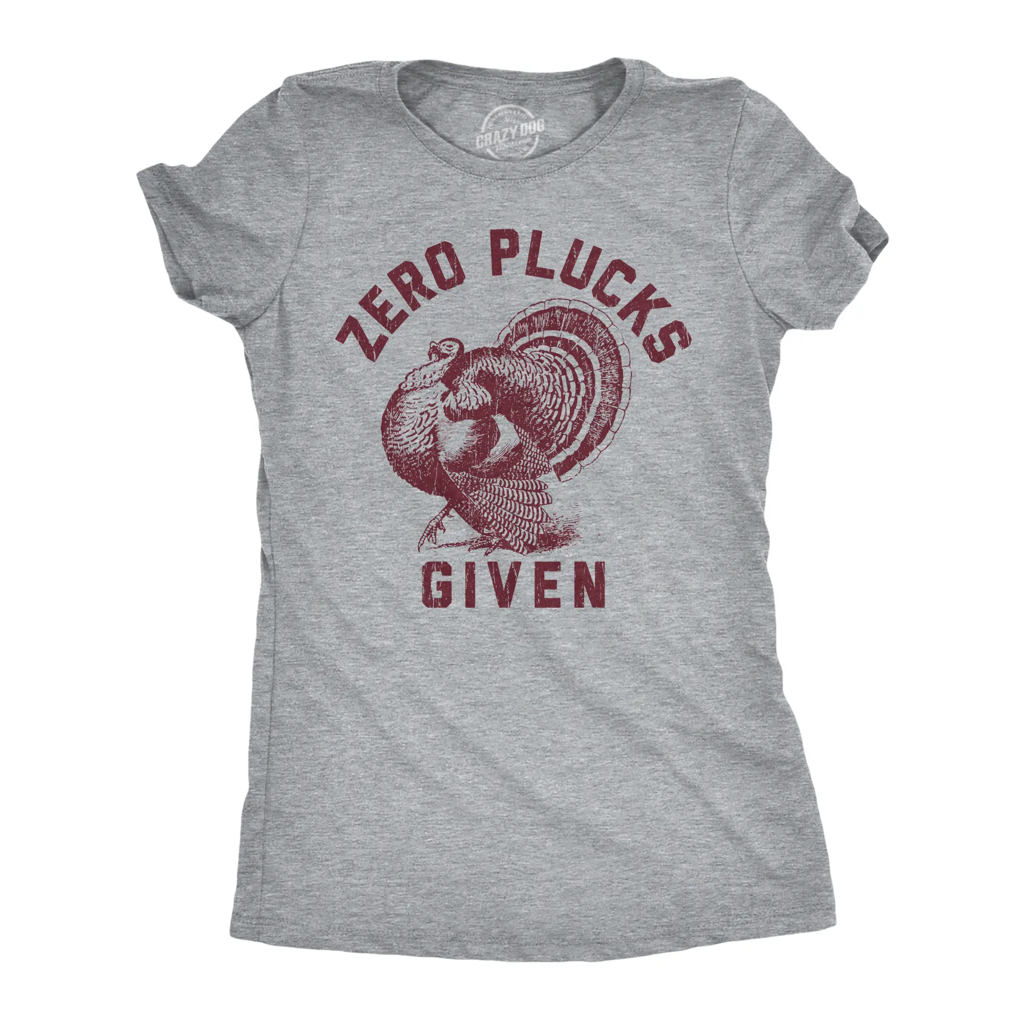 Womens Funny T Shirts Zero Plucks Given Sarcastic Thanksgiving Turkey Graphic Tee for Ladies Funny Womens T Shirts Cute Vintage Fashion Casual Ladies T-Shirt Gift Thanksgiving Tops for Women Funny Sarcastic Top Light Grey