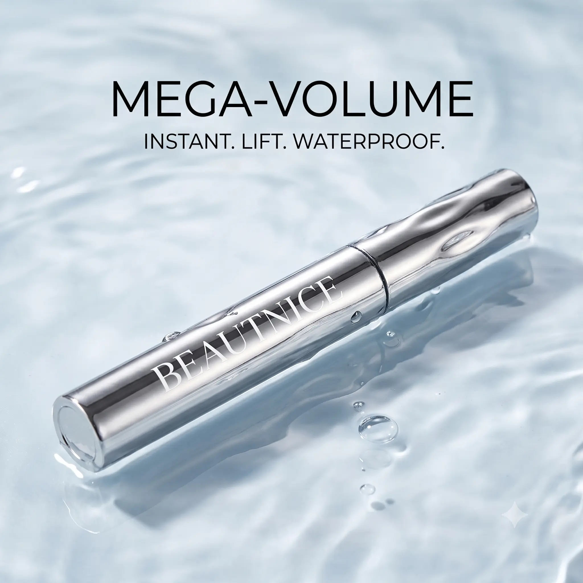 Waterproof Volumizing Mascara - 24HR Smudge-Proof, Lash Lift Formula for Enhanced Eye Makeup