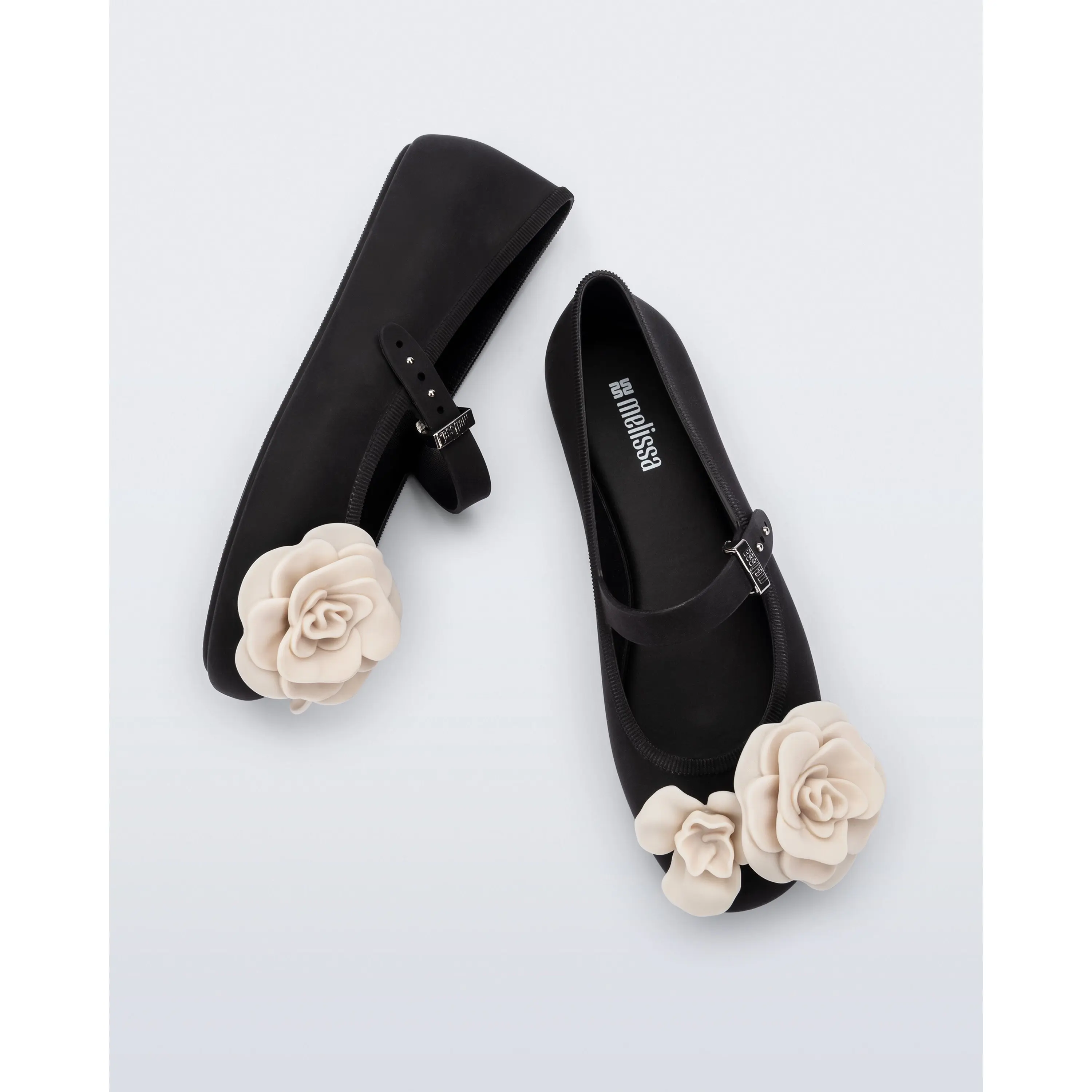 Melissa Women's Soft Ballerina Petals Ballet Flats with Flower Embellishments