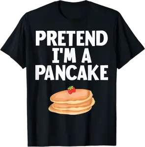 Pretend I'm A Pancake Funny Lazy Halloween Costume T-Shirt - Robertjen Shop 42B0CD68QWLT