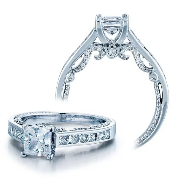 Princess Cut Verragio Insignia Channel Set Engagement Ring