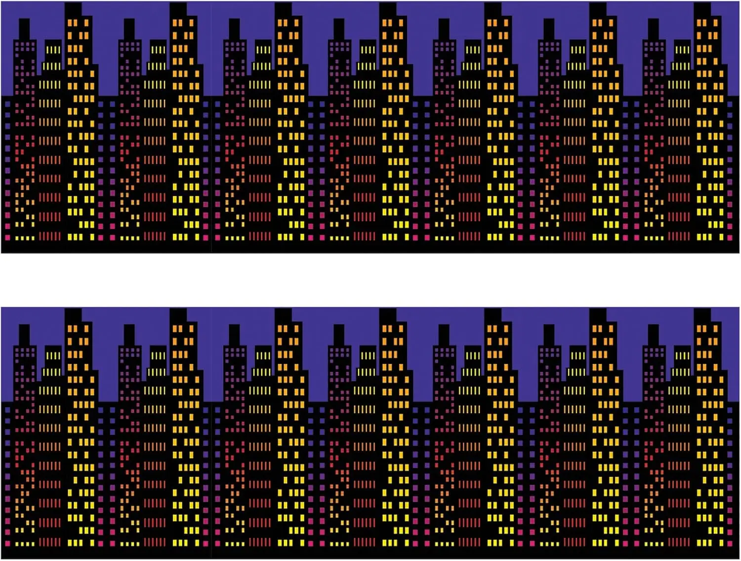 Cityscape Wall Backdrops, 4’ x 30’, 2 Pack – Photo Backdrop, Easy to Adhere Wall Covering, Party Decor, City Backdrop, Hero Party Decorations, Photography Background