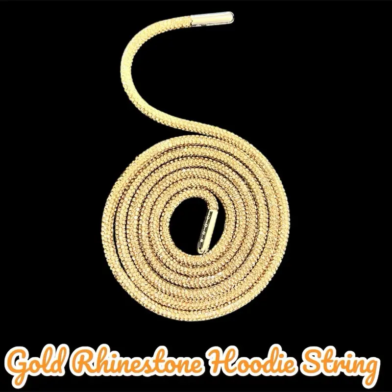 Rhinestone Hoodie String - Womenswear Men, Kids Accessory for Sweatshirts and Other Outfits