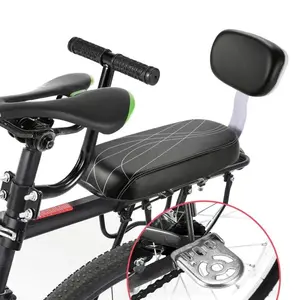 Bike Rear Seat Bike Child Seat Bike Saddle with Back Rest Bicycle Back Seat MTB Bicycle Rear Rack Saddle PU Leather Cushion for Cycling Parts family  bike