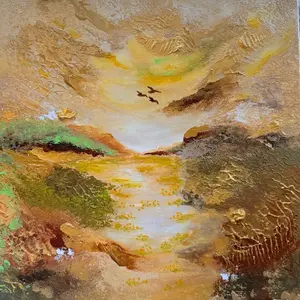 “When I Dream” - Abstract Original Acrylic Painting with Vibrant Colors and Textured Surface.