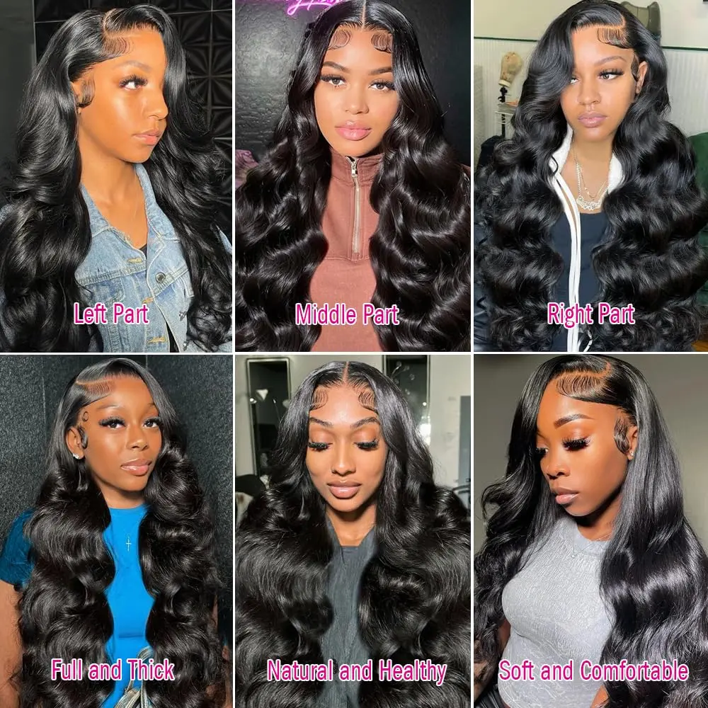 30 Inch Body Wave Lace Front Wigs Human Hair Pre Plucked  display picture 1