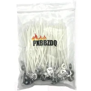 10" Long Pre-Waxed Candle Wicks 100 Pieces for Candle Making, Thick Lx Wicks