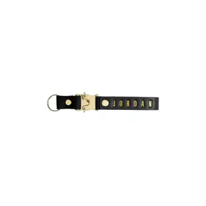 Luxe Lanyard Detachable Key Ring Unisex Style : J1002003 "BLACK/GOLD" J1002003 075