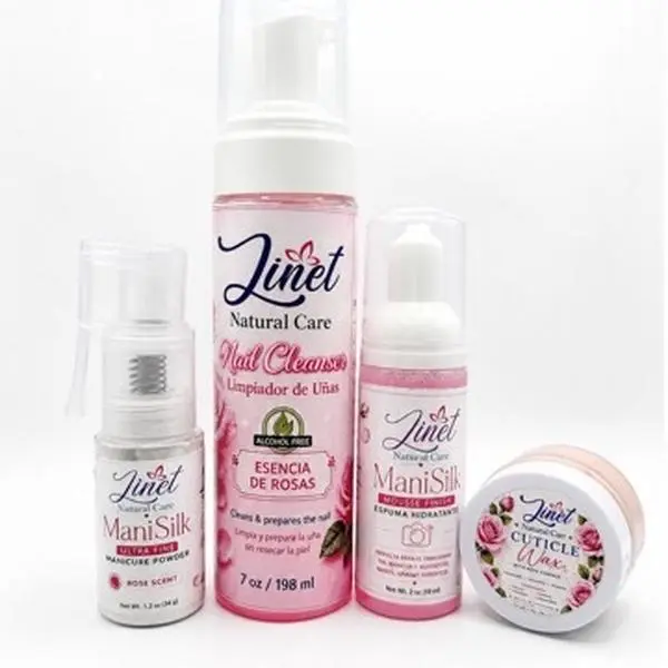 COMBO ManiSilk Manicure Talc, Cuticle Wax, Cleansing Foam, Smooth Moisturizing Finishing Foam for Macro Photo Effects