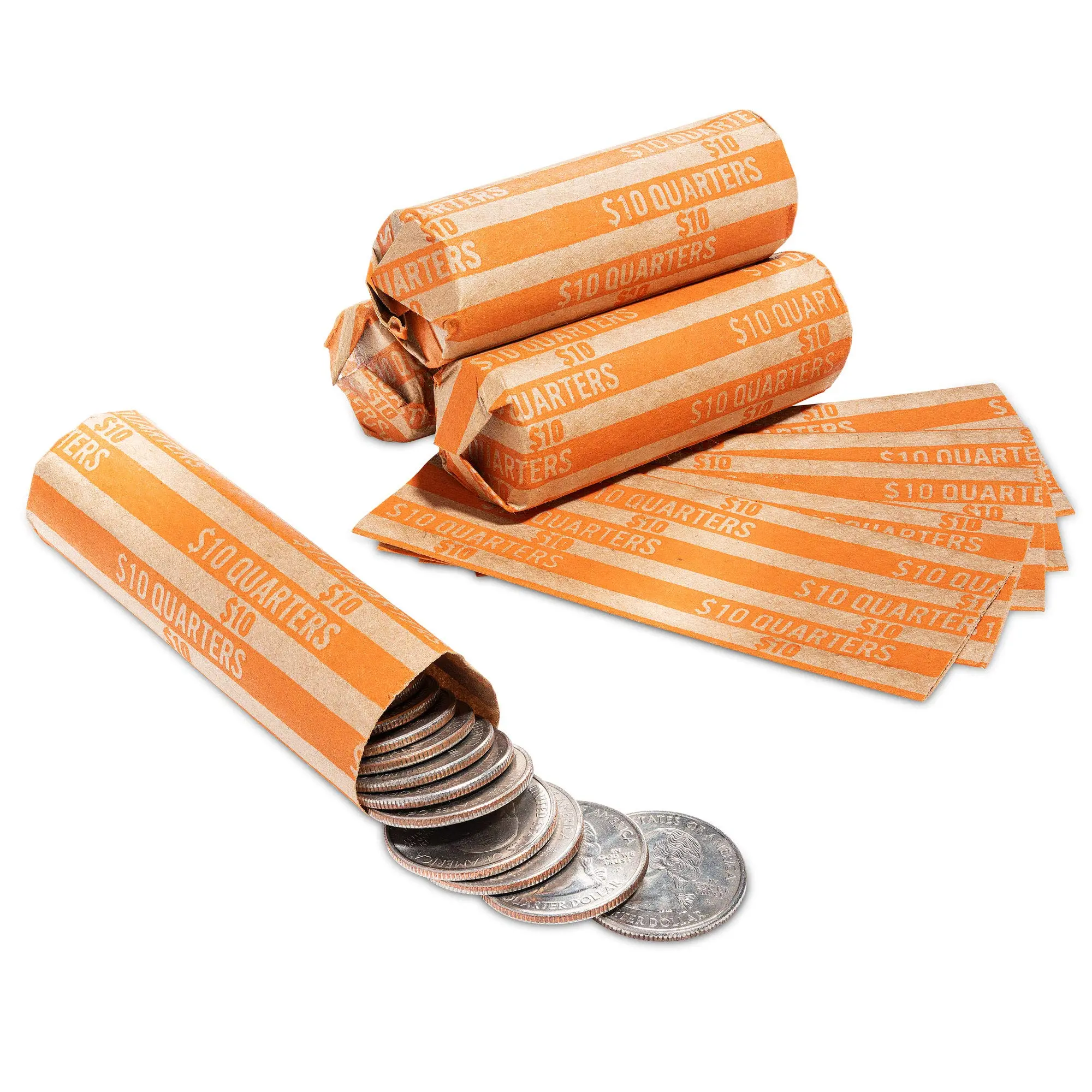Coin Wrappers 1000 Pack for Quarters Flat Coin Holder for Convenient Storage