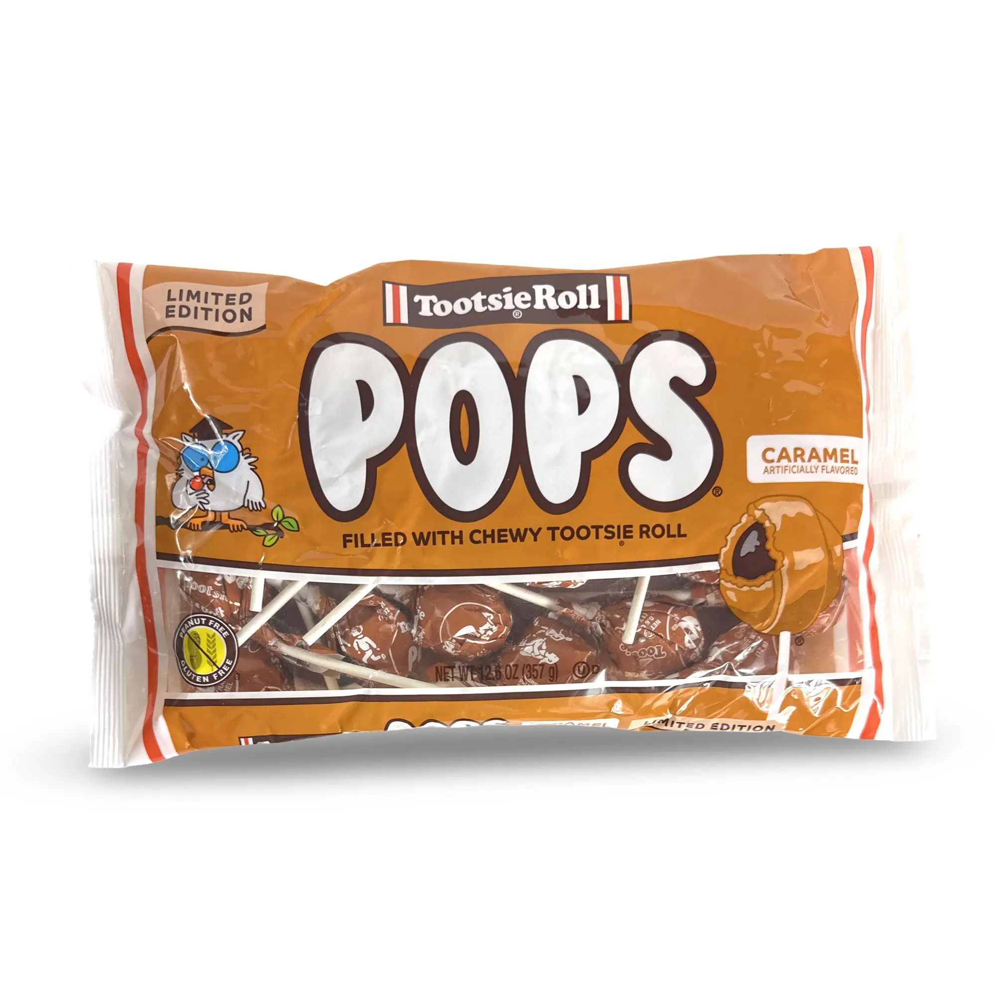 Tootsie Roll Limited Edition Caramel Pops, 12.46 Oz Laydown Bag Tootsie Roll Limited Edition Caramel Pops, 12.46 Oz Laydown Bag