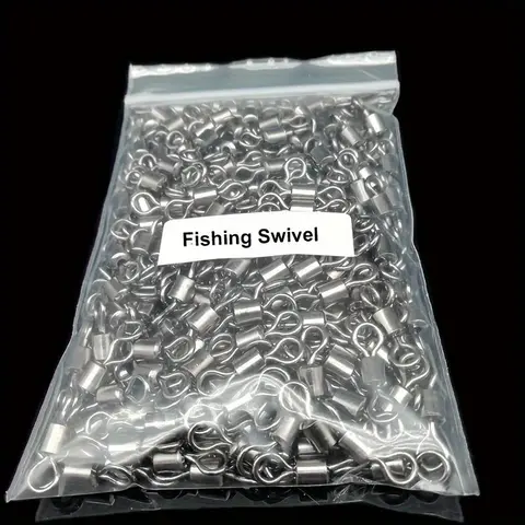 Heavy-duty Fishing Swivel Ring, Swivels For Fishing, 100pcs/pack Lure Connector, Premium Tackle Accessories for Secure Fishing Connections, Ideal for All Techniques, Fishing Gear, Fishing Equipment, Fishing Supplies
