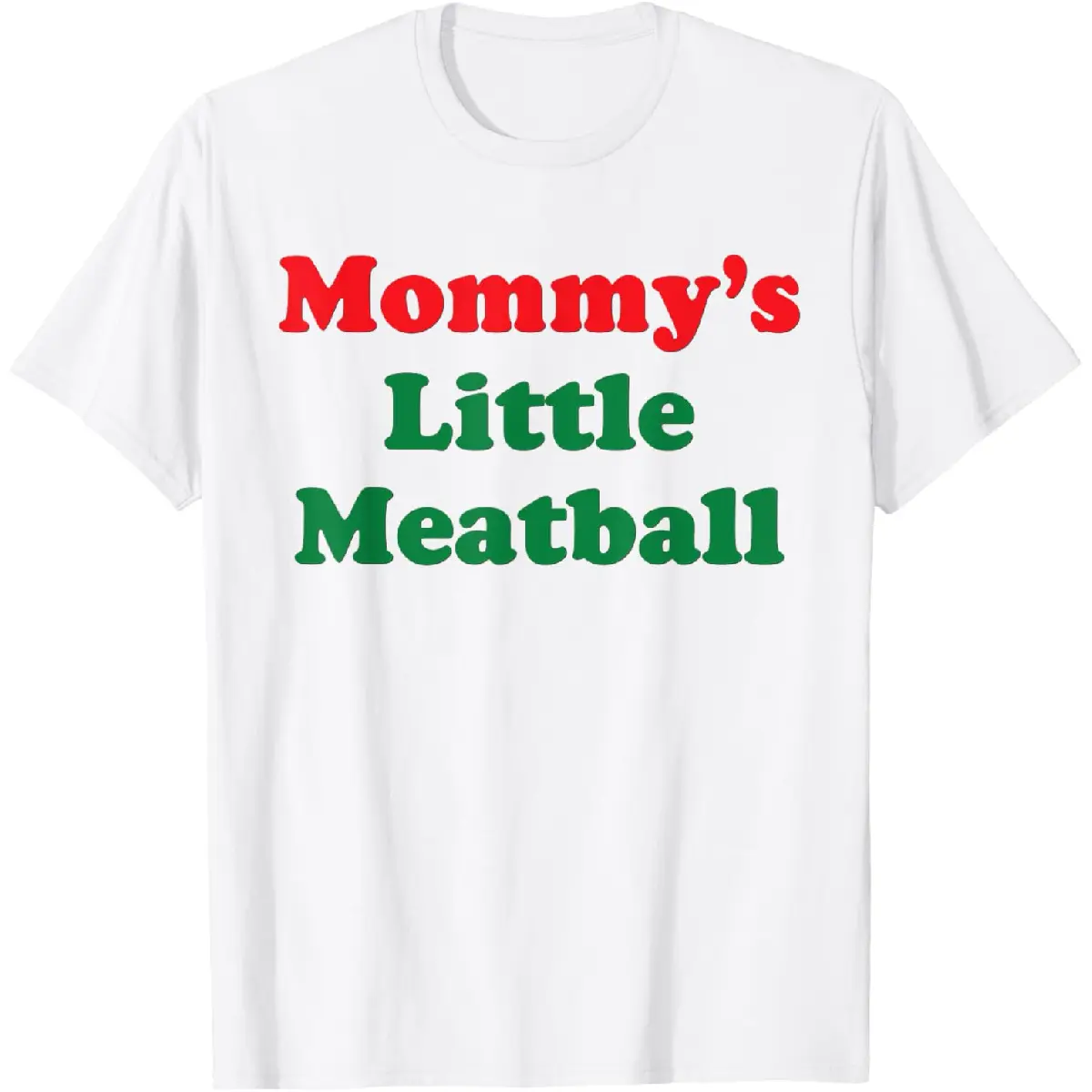Men's T-Shirt - "Mommy's Little Meatball" Funny Italian Graphic Print, Casual Short Sleeve 100% Cotton Crew Neck Top, Shortsleeve, Menswear, Tshirt, Round Neck, Printed, All Seasons