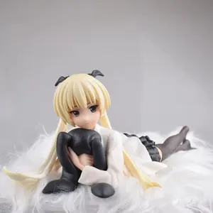 Anime Role Kasugano Sora Figure Lying Position Rabbit Hug Model Toy Computer Case Dress Up Car Desktop Ornament Action Figure