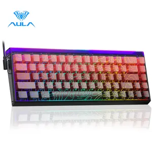 AULA Hero 68 HE 60% Gaming Keyboard Wired, Hall Effect Magnetic Switch Keyboard with Adjustable Actuation, Fast Trigger Mode, 8K Hz Polling Rate, 0.125ms Latency,Side Printed PBT Keycaps, RGB Backlit hot-swappable