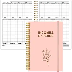 Income & Expense Log Book - A5 Income and Expense Ledger Book for Small Business, Accounting Bookkeeping  for Woman and Man, 5.5" x 8.5",  Leaf