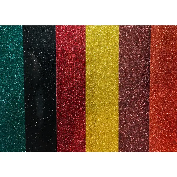 Siser Fall Vibes Glitter Heat Transfer Vinyl (HTV) Sheet Bundle, 12" x 12" Multi-Colors Sheets for Cricut Customized Craft, Includes Emerald, Copper, Gold, Black - DIY Specialty Supplies
