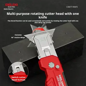 Multi-Functional Tools Deformity Fold Utility Knife Thickened and Extra Hard Tool Holder Trapezoidal Blade Glue Removal Scraper NONE