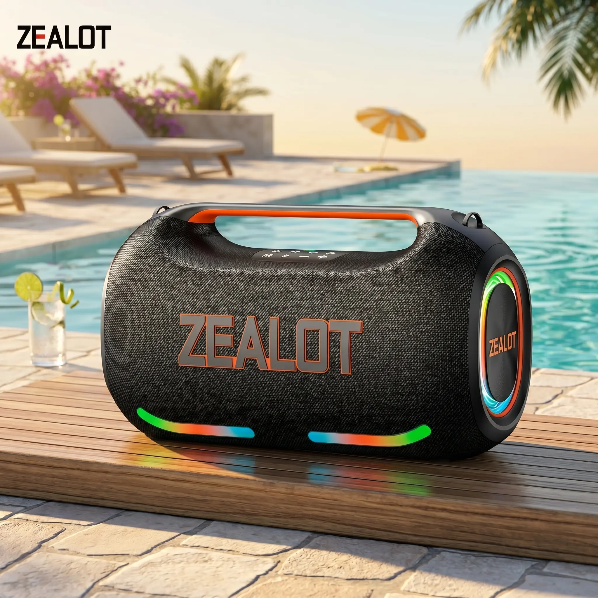 330W Maximum power [ZEALOTs] ZE41 Loud Bluetooth Speaker – Huge Bass, 48000mAh Battery, TWS Pairing, Party Anywhere