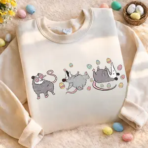 Possum Easter Sweatshirt, Funny Possum Shirt, Easter Day Sweatshirt, Gift for Her, Cute Possum Sweatshirt