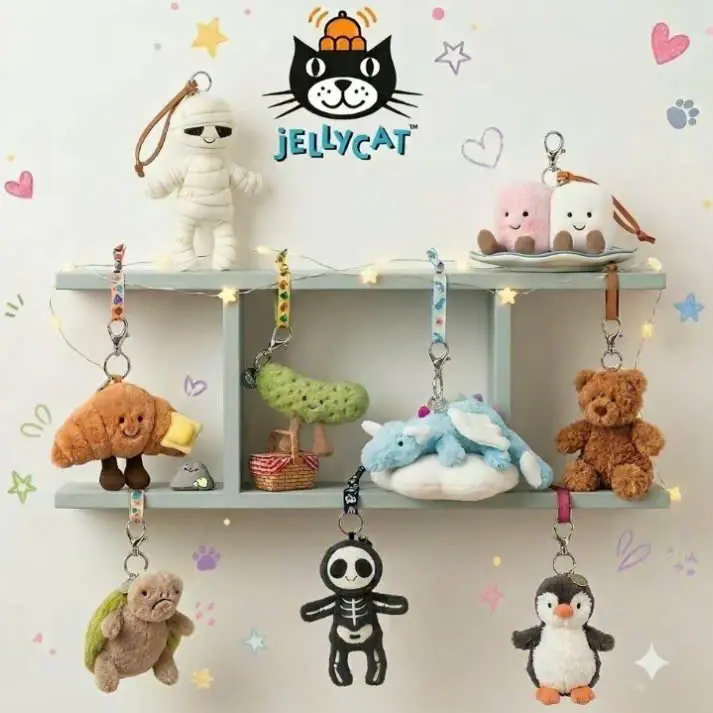 Jellycat Mini Plush Keychain – Tiny Soft Cuddly Charm for Accessories & Gift Giving