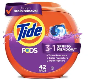 Tide PODS Liquid Laundry Detergent Packs, Spring Meadow Scent, 42 Count