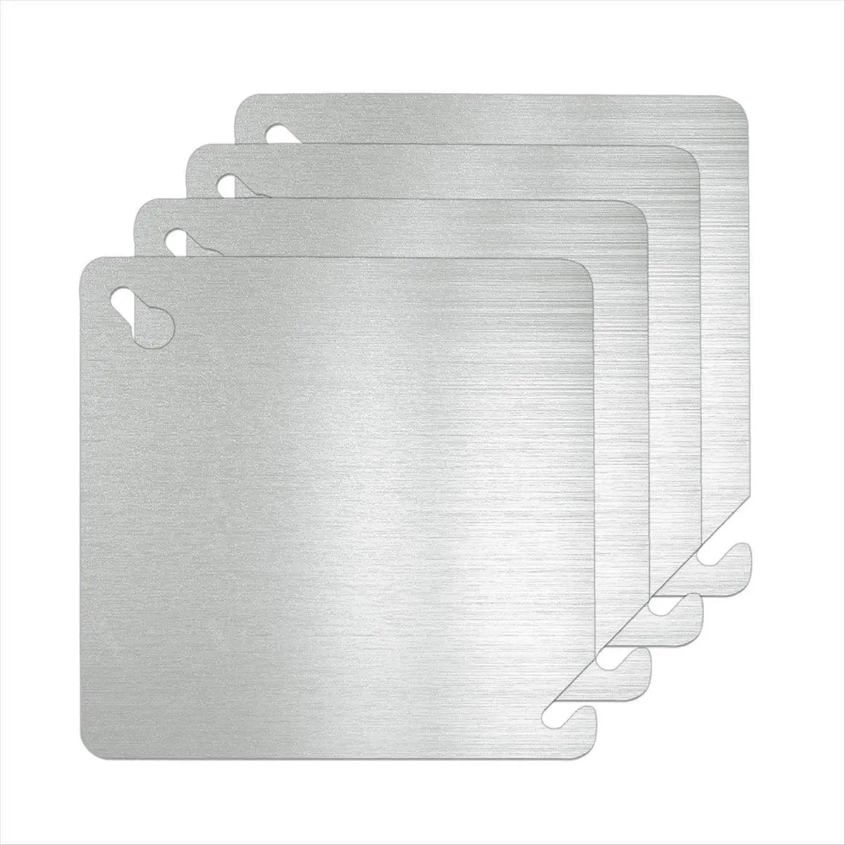 4x4In Metal Electrical Box Cover Plates, 4 Pcs Electric Junction Box Cover Plate, Square Flat Electric Box Panel Cover