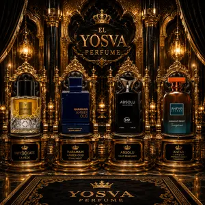 Yosva Bundle | Bharara Absolu + Anfar Midnight Frost Tangerine + Al Haramain Dubai Night Out + Khadlaj Intoxicate | Men's Fragrance | 100 ML - 3.4 OZ | Eau De Parfum | Bergamot - Pink Pepper & Patchouli
