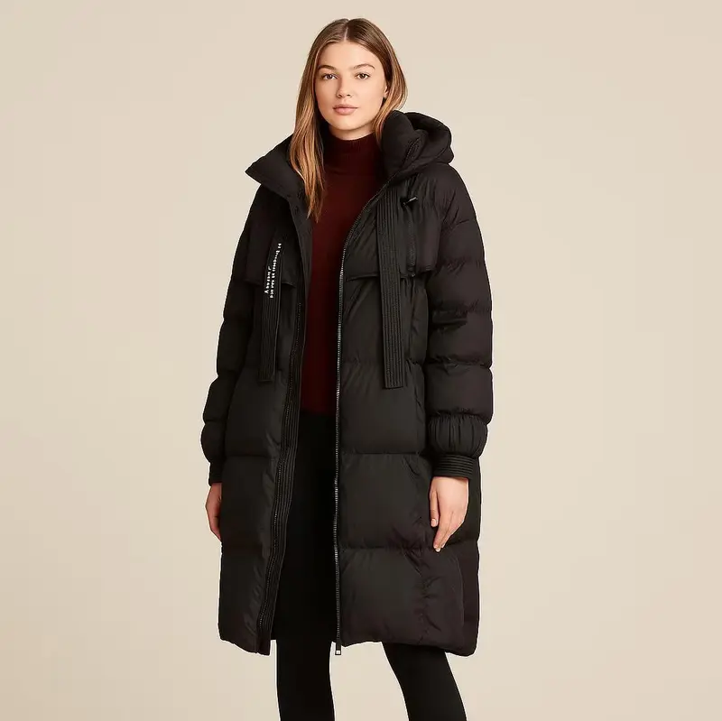 Puffer Jacket for Women - Thickened Hooded Cotton Padded Coat, Long Loose Fit, Warm & Versatile
