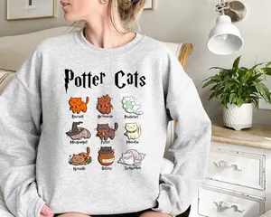 Potter Cats Sweatshirt, Funny Cats Sweater, Cute Cats, Gift For Cat Owner,Pottery Gift