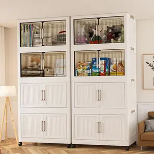 Multi-Layer Storage Cabinet, Home Bedroom Organizer, Thickened Baby Closet, Toy Snack Storage, Easy Installation