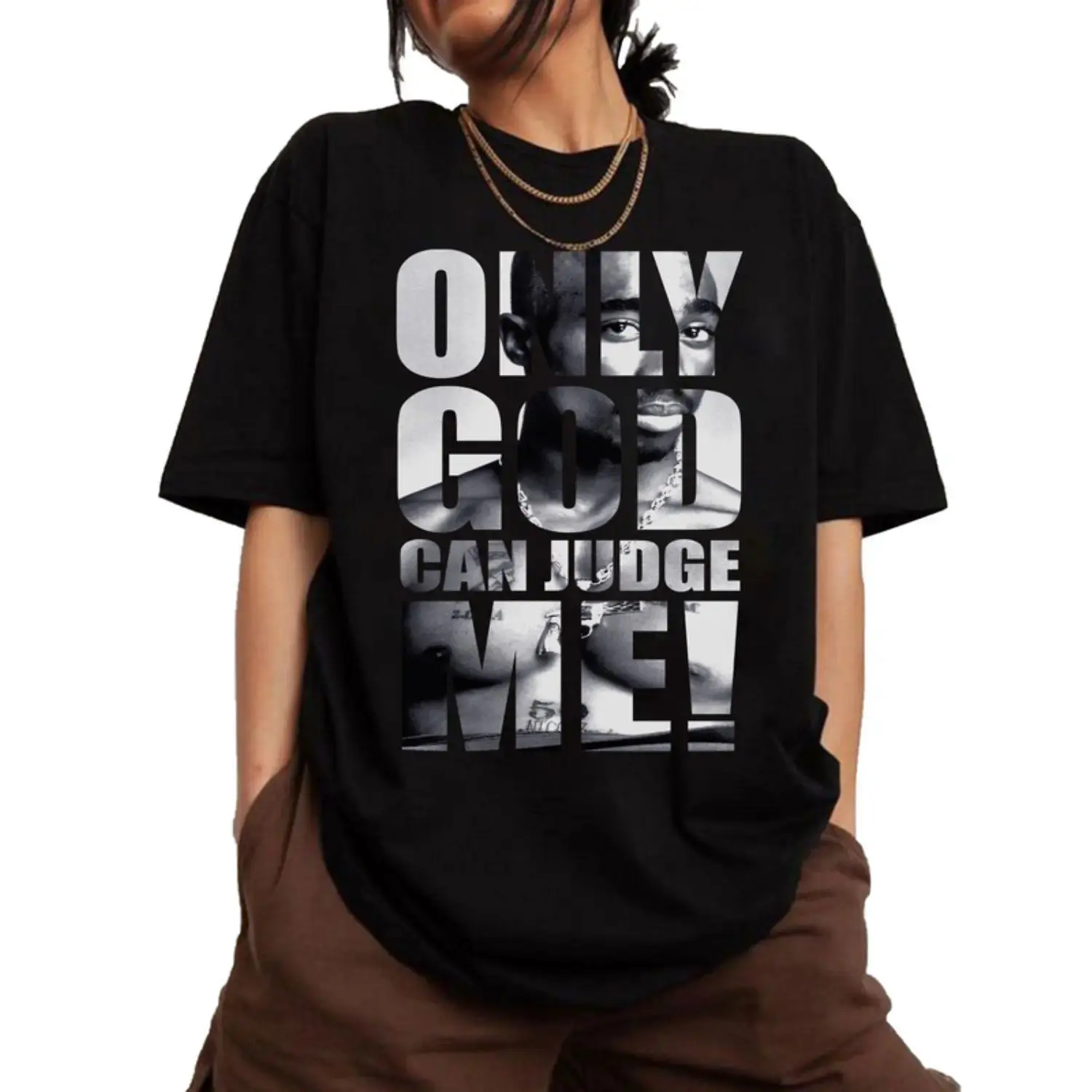Summer t Shirts Only God Can Judge Me Tupac Shirt, Tupac Graphic Tee, Tupac Shakur Shirt, 2Pac Shirt, 90s Merch, Hip Hop 90s Legends Shirt, Rapper Shirt, Rapper Merch t0318Father's Day Gift