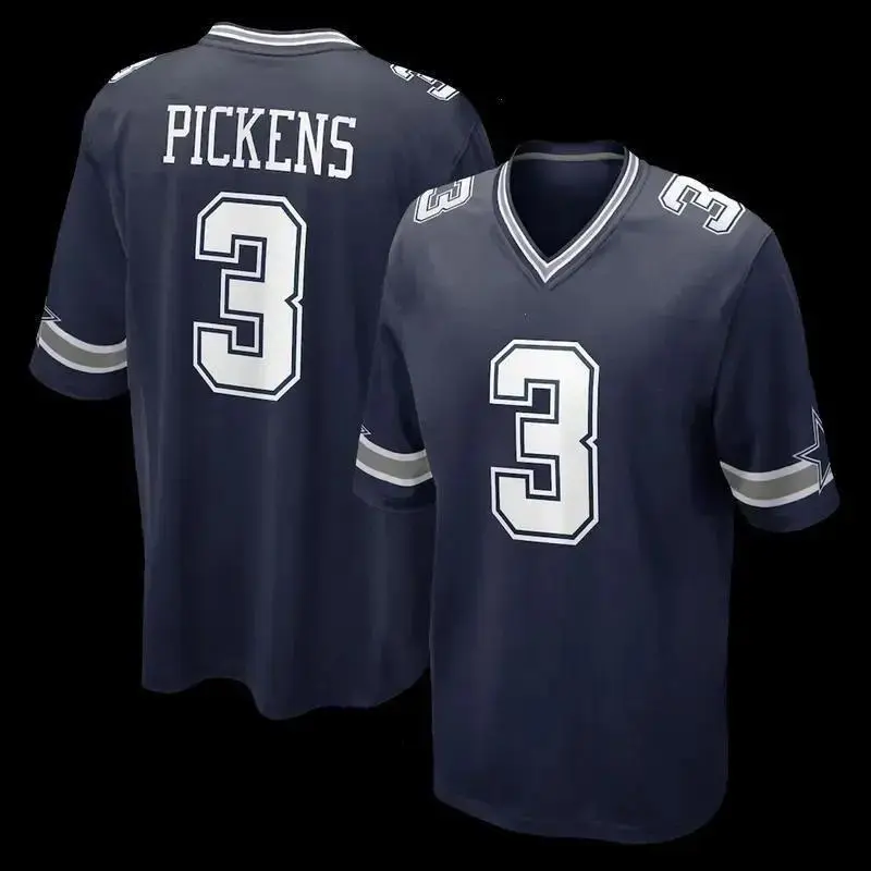 Men's Dallas George Pickens #3 Navy Game Jersey, 2025 Game Day Football, Jersey Comfortable Game Day Wear