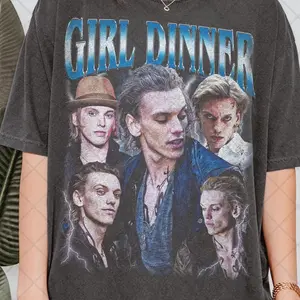 Retro 90s Comfort Colors Girl Dinner Jamie Campbell Bower T-Shirt, Jamie Campbell Long Sleeve Shirt, Jamie Campbell Fans Tee W1H