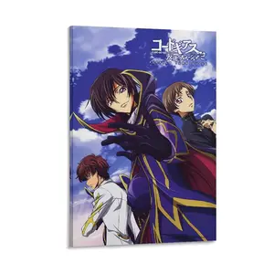 Code Geass Lelouch of The Rebellion Posters ， Anime Decorative Wall Art Painting Canvas Poster Gifts. (7) Canvas Poster Bedroom Decor Sports Landscape Office Room Decor Gift
