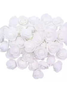 100 Pe Foam Flower Heads, DIY Jewelry Decoration, Jewelry Making Accessories, Wedding Bride Wreath Decor, Candy Box Decor