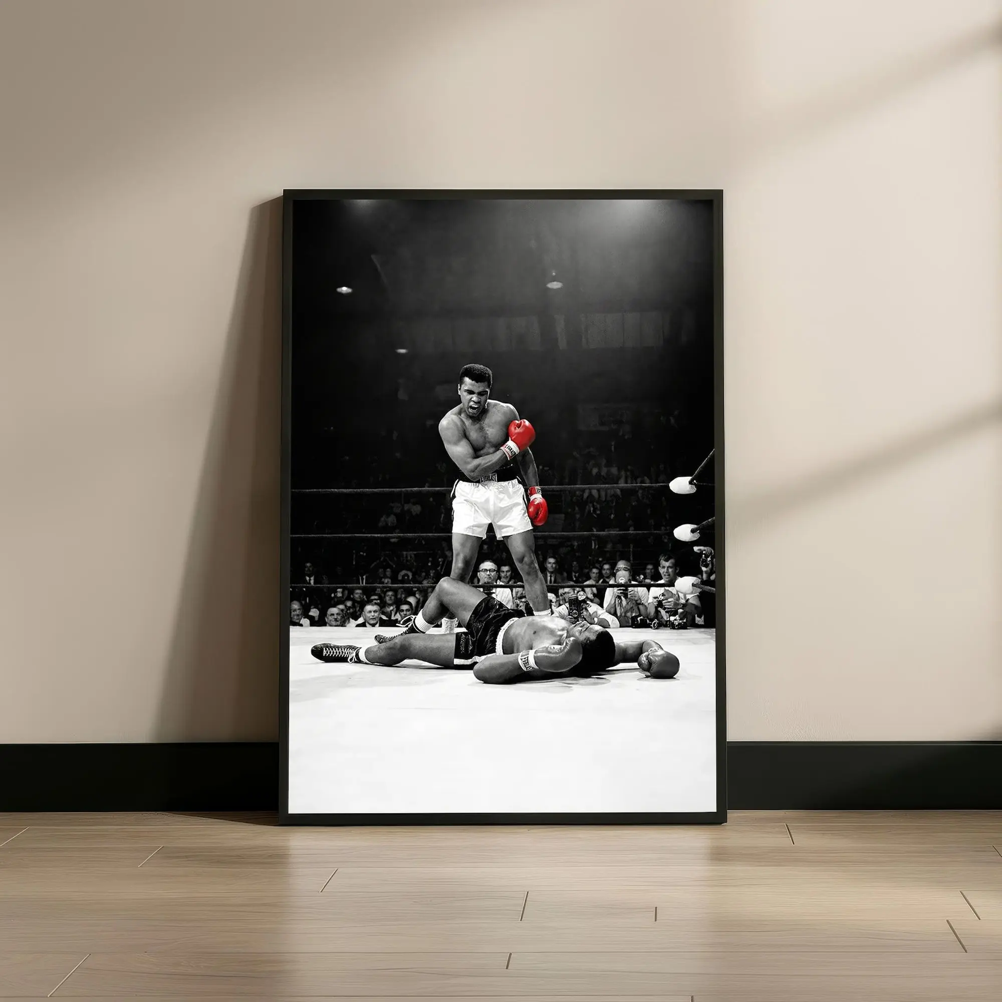 Muhammad Ali Iconic Boxing Poster Red Gloves Color Splash Wall Art Man Cave Decor Motivational Office Print Sports Fan Gift ( Unframed - Print Only )