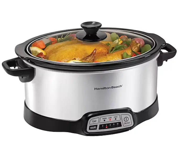Hamilton Beach 7-Qt. Programmable Slow Cooker with Keep Warm, Large Capacity, Family Kitchen Essential, Easy Cooking, Meal Prep,Easy To Clean & Use,Time-Saving