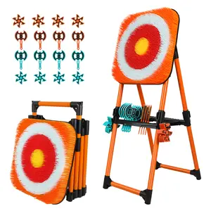 Explorinox Ax Throwing Bristle Target with 16 Throwing Axes for Backyard Indoor & Outdoor Game for Adults & Kids Foldable Design Safe & Durable