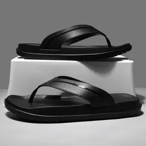 Flip Flop for Men Lightweight Summer Beach Sandals with Arch Support Comfortable Waterproof Non-Slip Sole Cushion Slip on Slippers Indoor Outdoor Boy Footwear Shoe Walking Shoes Black Slides Men