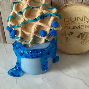 Dunn With Love Slimes Blueberry Waffle Slime Kit DIY Butter Slime Soft Fluffy Sensory Play Set