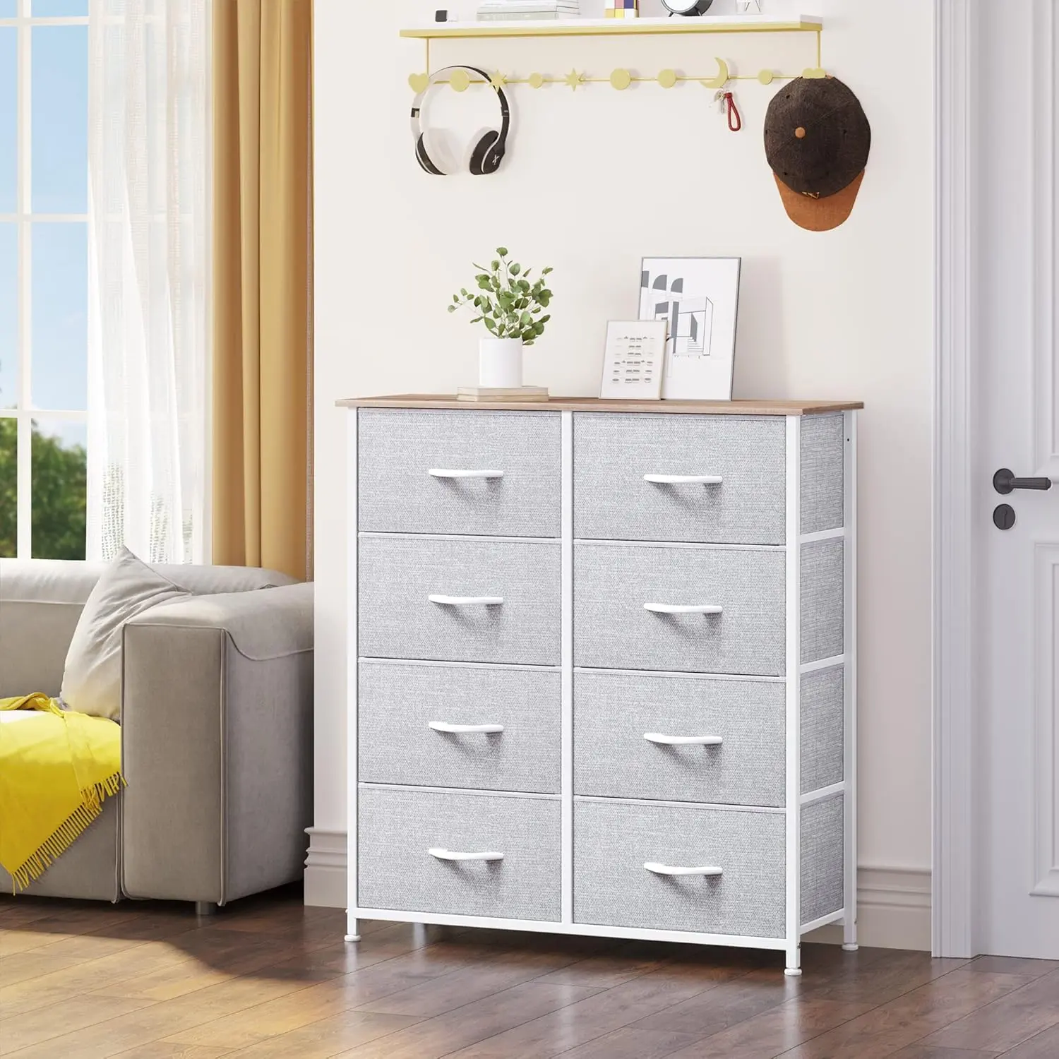 8 Drawers- Light Grey - B