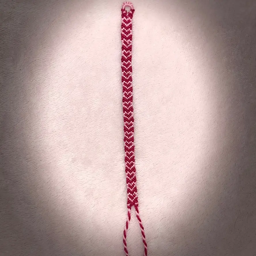 Heart Embroidery Floss Bracelet