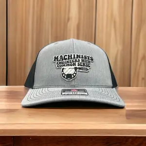 Richardson 112 Adjustable SnapBack Premium Laser Engraved Leather Patch Machinist Hat Breathable Comfortable Unisex