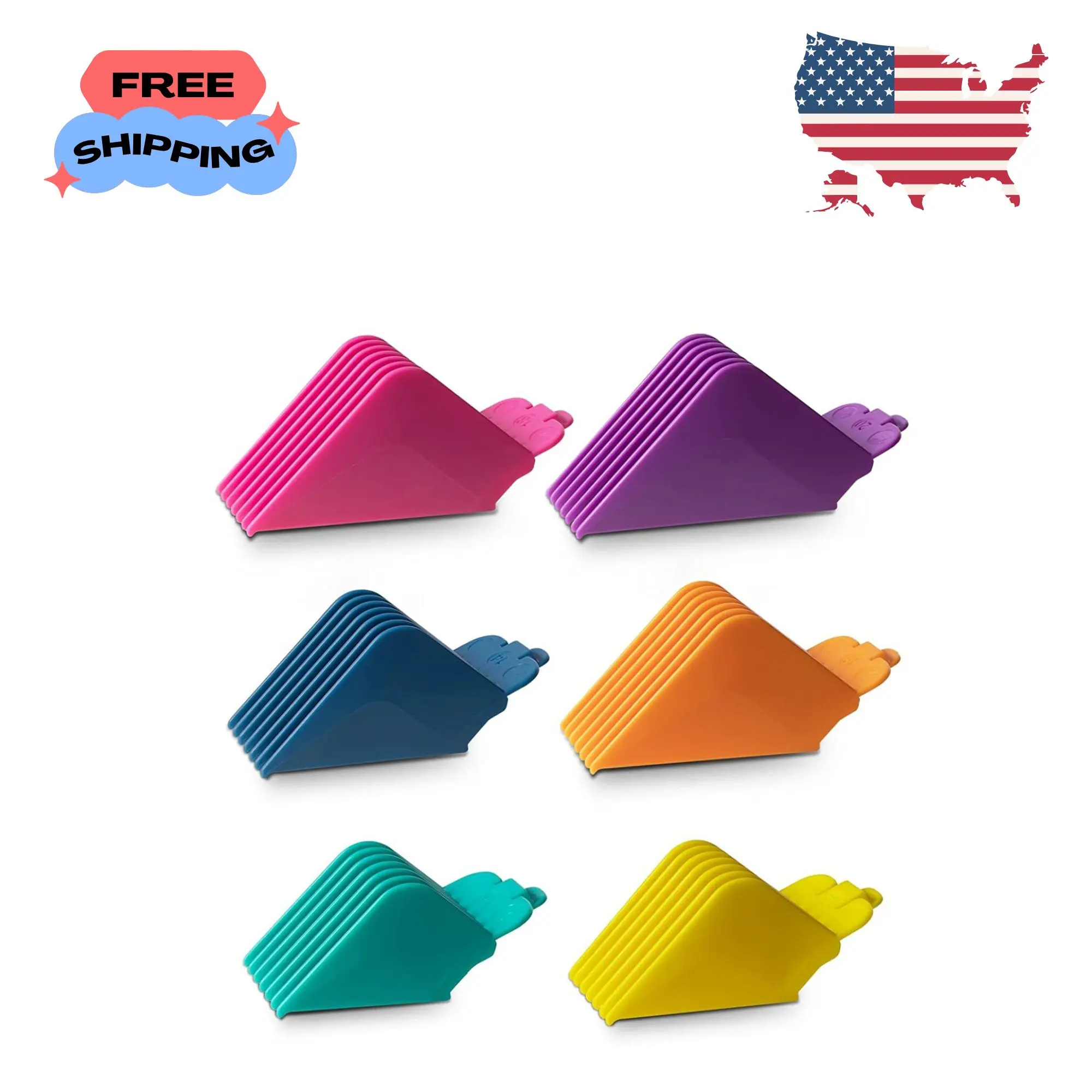 Clipper Guards 10 12 14 16 18 20 Compatible with Most Wahl Clippers, Color Coded - Size 1.25", 1.5", 1.75", 2", 2.25" & 2.5"